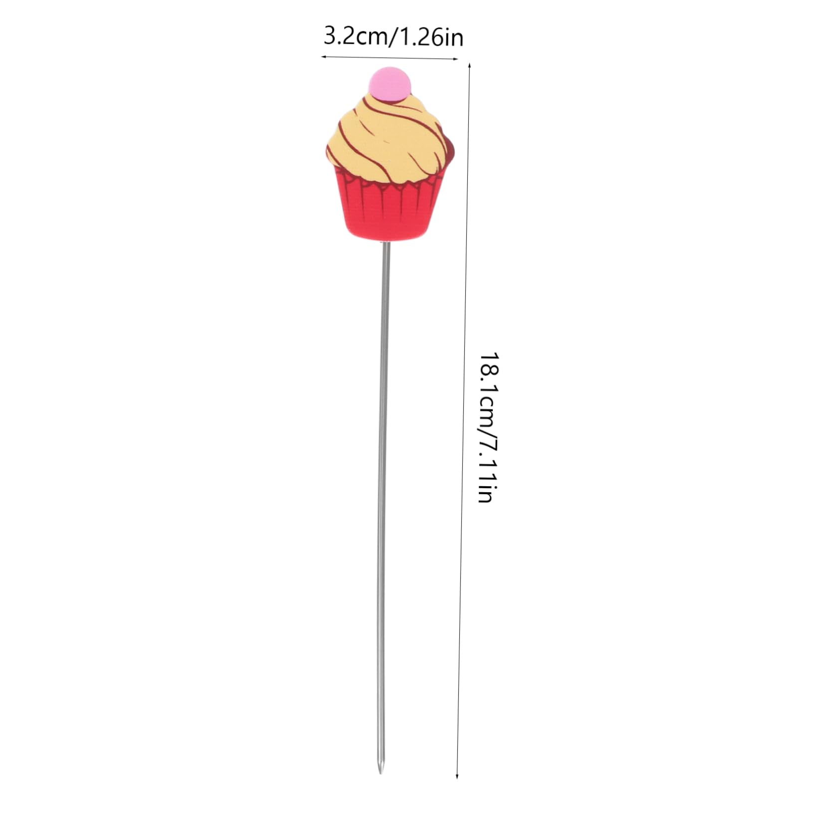COLLBATH 2pcs Stainless Steel Cake Tester Skewers Baking Probe Tool for Testing Doneness of Cakes Cookies Pastries Easy to Clean Design