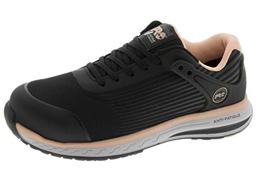 Timberland PRO Timberland PRO Women's Drivetrain Composite Safety Toe Electrical Hazard Athletic Work Shoe, Black/Pink, 12 M US