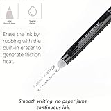 8 Pack Black Erasable Gel Pens,0.5mm Tip Friction Pens with Rubber Eraser on End for Smooth Writing,Rub out P/ens for School,Office,College,Note Taking,Journaling,Planning Editing,Stationery Supplies - Image 5