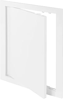 Vent Systems 8" x 12" Inch White Plastic Access Panel – ABS Service Door Cover for Drywall, Wall, Ceiling – Easy Open & Close for Plumbing, HVAC System – Indoor Use for Home and Office Improvement