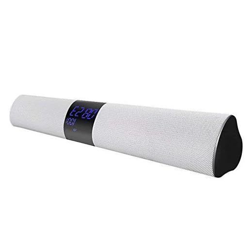 Soundbar, Echo Wall Bar Högtalare Trådlöst Bluetooth -ljud Privat läge TV -dator Metallkort väckarklocka Hemskärm, optisk/aux/RCA -anslutning TV & hemmabio XXSHN