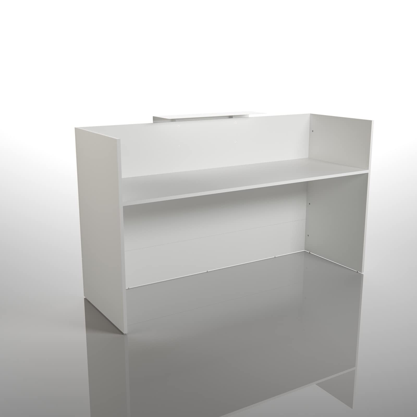 MOSTRADOR Moderno Blanco con Mesa DE Trabajo Desde 120 A 200 CM. DE Ancho X60 Hondo X100 CM. DE Alto. Fabricado EN ESPAÑA. (120)