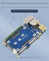 Basisplatine für Raspberry Pi Compute Module 4 mit Standard CM4 Buchse und Raspberry Pi 40-PIN GPIO Header, Onboard Mehrere Anschlüsse, Geeignet für Compute Module 4 Lite/EMMC Series Modul – Ansicht 3