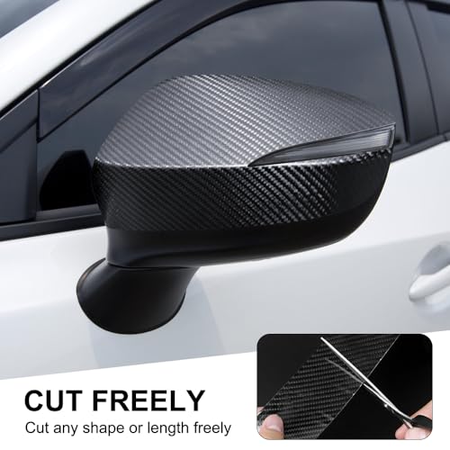 Auto Einstiegsleisten Schutz, 5 cm X 10 m Auto Einstiegsleisten Kohlefaser Aufkleber Auto Schutzfolie Universal Auto Einstiegsleisten Schutz Auto Schutzfolie Einstiegsleisten (Schwarz, 5cm)