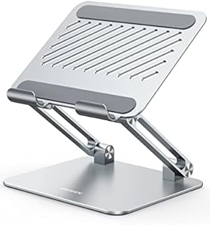 UGREEN Tablet Stand, Dual Rod Support Height Adjustable Aluminum Tablet Holder, Foldable Portable Stand for Desk Compatible with iPad Pro/Mini/Air, iPhone 14/13 Pro Max, Galaxy Tab A8/S7 (Silver)