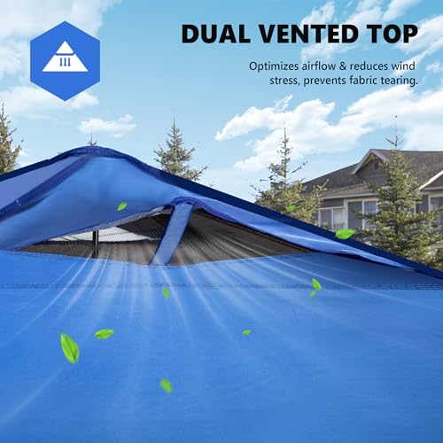 image for OLIXIS 10x10ft Pop Up Canopy Tent, Heavy Duty 1-Person One Push Setup,
