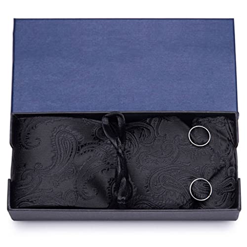 Set de Corbata con Gemelos en Caja de Regalo para Hombre