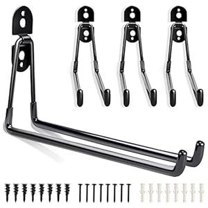 Garage Hooks Heavy Duty – 11 Inch Large Wall Mount Storage Hanger, 4 Pack Long Hook Garage Organizer for Hanging Tool, Chairs, Hoses, Ladder, Bulk Items, Ropes, etc.