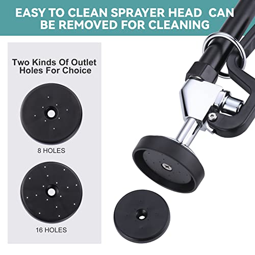 Iviga Pre Rinse Sprayer With Black Handle Grip Assembly, 1.42 Gpm High Pressure Pull Down Spray Head, Handheld Dish Sprayer Nozzle Replacement Part For Commercial Restaurant Kitchen Sink Faucet #TOP4