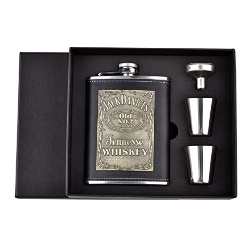 8 Oz Hip Flask Gift Set With Gifts Box, Hip Flasks For Liquor For Men With Funnel And 2 Cups, Stainless Steel Flasks Set For Outdoor Activities Wedding Party #TOP11