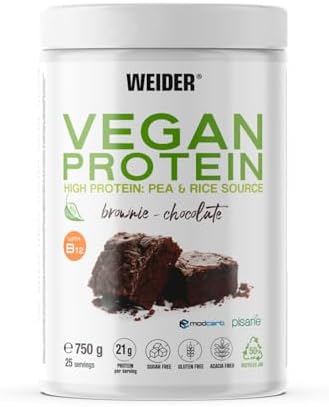 Weider Vegan Protein (750g) Sabor Brownie-Chocolate. Proteína Veg...