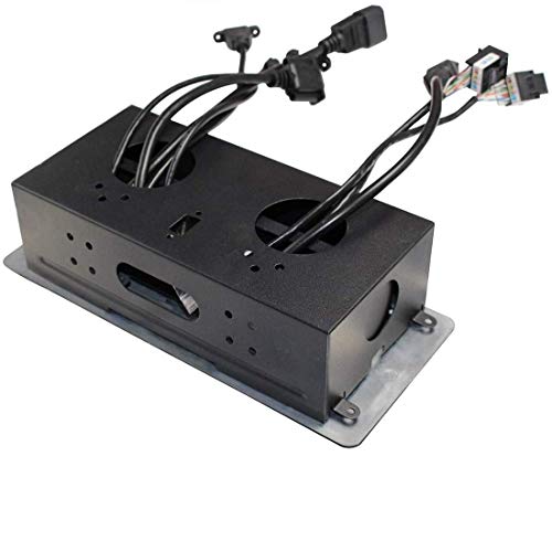 Farraige® Hydraulic 10 Module Conference Table Connectivity and Data Box Pop Up Box/Cable Cubby with HDMI, VGA, Audio, LAN and Power Ports (Silver) - Image 5