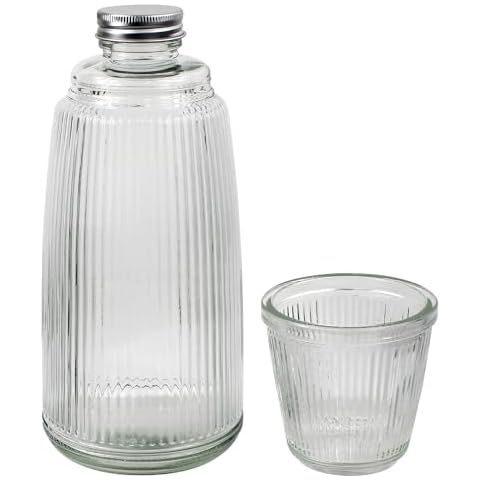 AGP Glass Bedside Water Carafe Set Cover