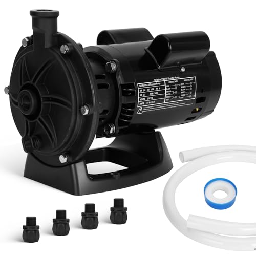 Upgraded 1HP Pool Booster Pump Anti-Leak PB4-60 Replacement for Polaris 180-480 Dual Capacitor & 1600GPM Flow 115V/230V Dual Voltage