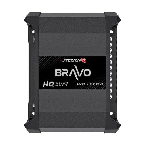 Stetsom Bravo HQ 400.4 - Multichannel Car Audio Digital Amp, 2 Ohms Stable - 400 Watts RMS 4 Independent Channels, Variable Crossover, Full Range, Car Stereo ds Bridge Speakers 400x4 RCA & High Input by Stetsom - Image 2
