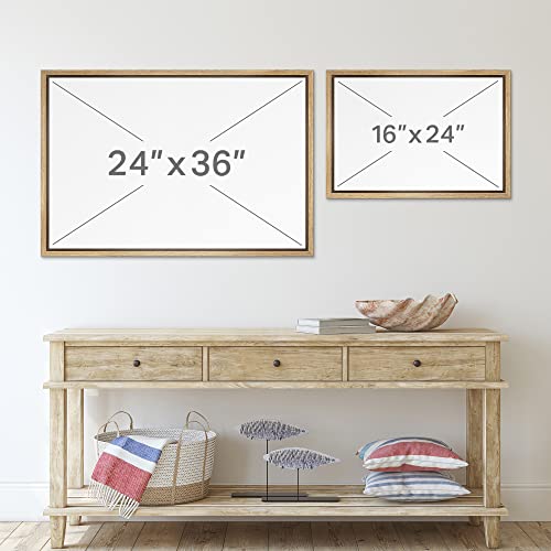 Wall26 Framed Canvas Print Wall Art Watercolor Mountain Forest Landscape Nature Wilderness Illustrations Modern Rustic Scenic Colorful For Living Room, Bedroom, Office - 24X36 Natural #TOP5