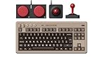 8Bitdo Retro Mechanical Keyboard, Bluetooth/2.4G/USB-C Hot Swappable Gaming Keyboard with 87 Keys, Dual Super Buttons and Super Stick for Windows and Android - ISO UK Layout - C64 Edition