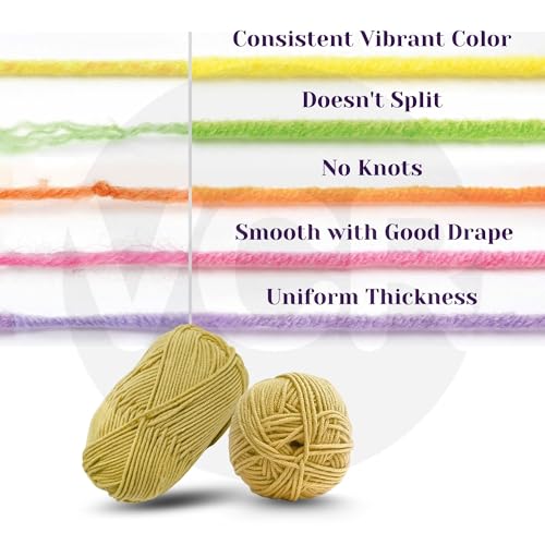 Image of VCR Pastel Skin Yarn, 100 Grams Hank, 190 Meters Length, Acrylic Ball for Crochet and Knitting, Soft Crosia Threads, Pack of 1 Yarn, Suitable for DIY Crafts
