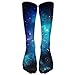 Produktbild Benutzerdefinierte lustige Strümpfe Kleid weich Galaxy Nebula Space über die Wade Tube Mädchen Jungen Knie lange Socken Reisen atmungsaktiv