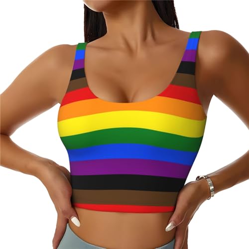 Women’s LGBT Pride Sports Bra & Crop Top for Yoga & Gym
