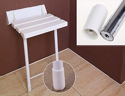 Siège de douche pliable mural blanc pour salle de bain senior