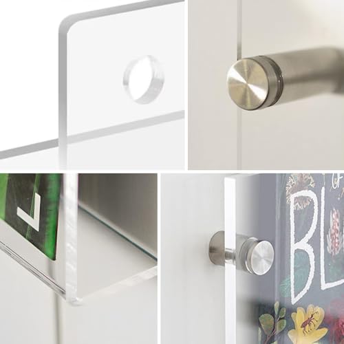 Soporte para folletos de pared acrílico que elimina el desorden de papeles en los salones 6
