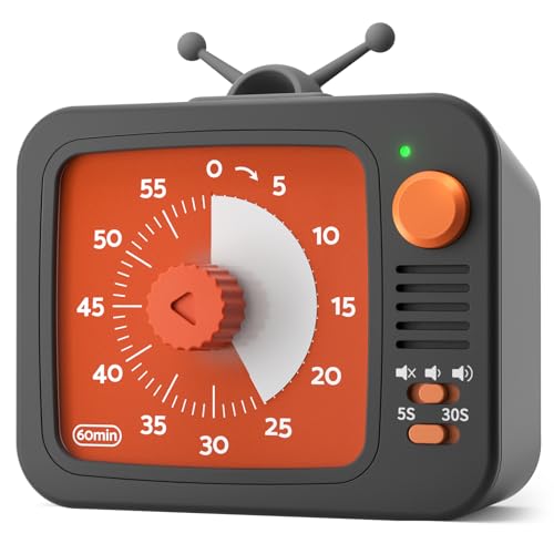 LIORQUE Visual Timer for Kids, 60-Minute Countdown Timers for Classroom Office Kitchen with Silent Operation, Kids Timer for Teaching with Cute Design