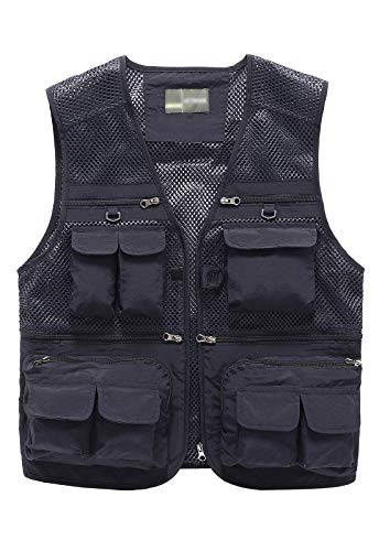 Image of Hbufnha Outdoor Fishing Hunting Vest Multi Pockets Work Cargo Jacket