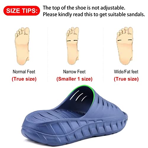 GPOS Mens Sport Recovery Sandals Plantar Fasciitis Thick Cushion Slides Sandals Lightweight Comfort Orthotic Slippers3