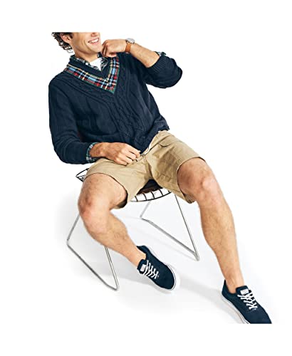 Nautica Men's Reissue Plaid Cable-Knit V-Neck2