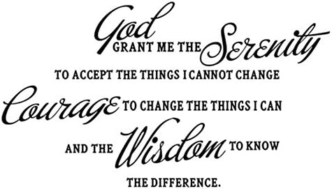 Future Stone GOD Grant ME The Serenity Prayer Bible Art Quote Vinyl Wall Stickers Decal Decor