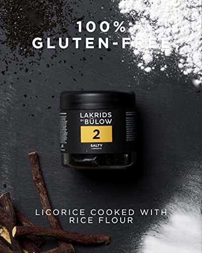 Lakrids By Bülow - 2 - Salty Licorice - 5.29 Oz - Soft Gourmet Licorice - Gluten Free - Original Danish Candy Sustainably Produced In Copenhagen #TOP2