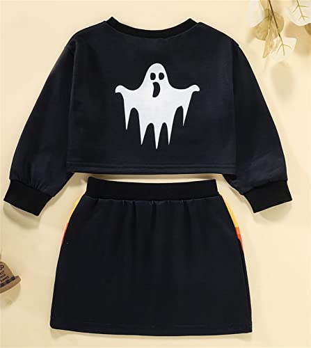 Blusa de moletom infantil infantil infantil para bebês meninas Hallowmas manga longa blusa blusa blu