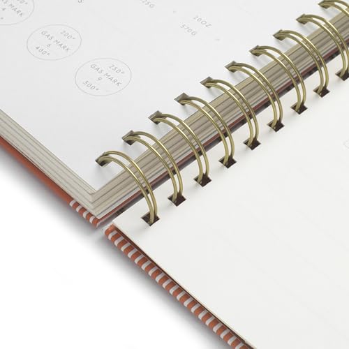 Papier Eat Well Recipe Journal - Spiral | Blank Space To Plan Breakfast, Lunch, Dinner, Dessert | Foodie Gift | Write Your Own Recipes, Note Ingredients & Tips | Includes Size & Temperature Chart