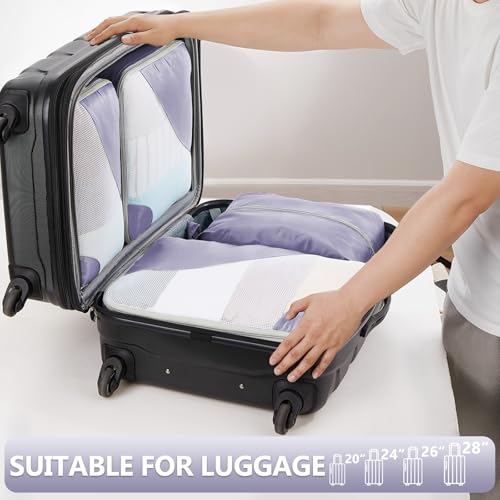 Image of OlarHike 8 Set Packing Cubes for Travel,Gifts for Women Mom,Anti-Tearing Suitcase Organizer,with Over 1000 pcs Mesh Holes,Vacation Essentials & Accessories for Cruise Ship