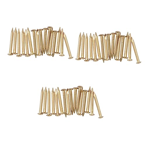 DOITOOL 300 piezas Clavos de Latón decorativos antiguos para muebles y proyectos de carpintería miniatura 1