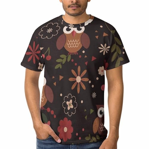 T-Shirts À Col Rond Hiboux Homme aux finitions premium et tissu respirant