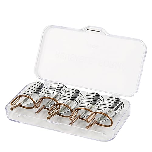 MUSISALY 10pezzi Metal Nail Mold Tips Forme Per Estensione Unghie Alluminio Riutilizzabili Per Gel Art Design Curvo Per Manicure Professionale e Uso Domestico