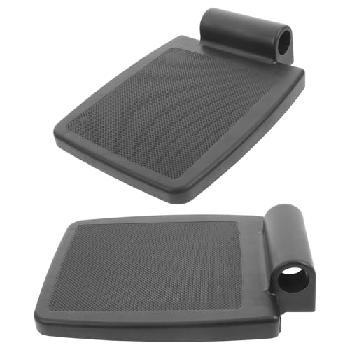 HAKIDZEL Reposapies de Silla de Ruedas de Pp Negro, Accesorios para Silla de Ruedas Diseño de Soporte y Diámetro Adaptador de 22mm, Paquete de 2 Piezas