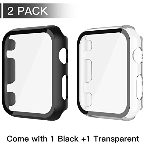 image for Misxi 2 Pack PC Case with Tempered Glass Screen Protector Compatible w