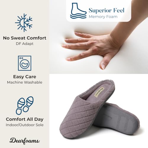Image of Leslie Terry Clog House Shoes with Memory Foam, Indoor Slippers with Wide Widths