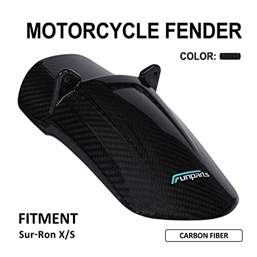 Funparts Sur Ron Rear Cushion Fender,Carbon Fiber Motorcycle Fender Mud Guard For Surron Sur Ron Light Bee X/S Segway X260 X160 Electric Dirt Bike #TOP1