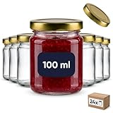 gouveo 24 unidades tarros de conserva 100 ml (0, muestras y almacenamiento (EGR100G)