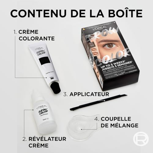 Mascara À Sourcils Teinte Châtain 5.0 Brow Color 'oreal Paris La Boite De Coloration Sourcils - vue 6