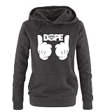 DOPE Comic - DOPE Diamond - Einfarbig - Damen Hoodie - Schwarz / Weiss Gr. L