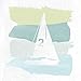Produktbild Seaside Swatch Sailboat Poster Print by Moira Hershey (12 x 12)