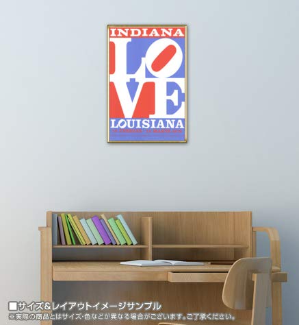 Amazon.co.jp: ポスター ロバート インディアナ Love louisiana 額装品 