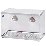 業務用フードケース ホットショーケース 3面ガラス(背面扉なし) PRO-3FG (シルバー) KIPROSTAR(キプロスター) 保温 食材 温め 陳列