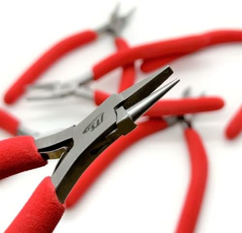 148mm Flat and Round Nose Plier Foam Handle Ergonomic Wire Wrapping Jewelry Making By JTS