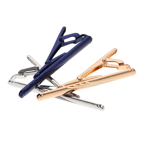 FOMIYES 3pcs Tie Clip for Men Stylish Pinch Clips Durable Design for Weddings Business and Anniversaries Elevate Your Wardrobe